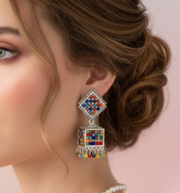  Royal Mosaic Jhumka