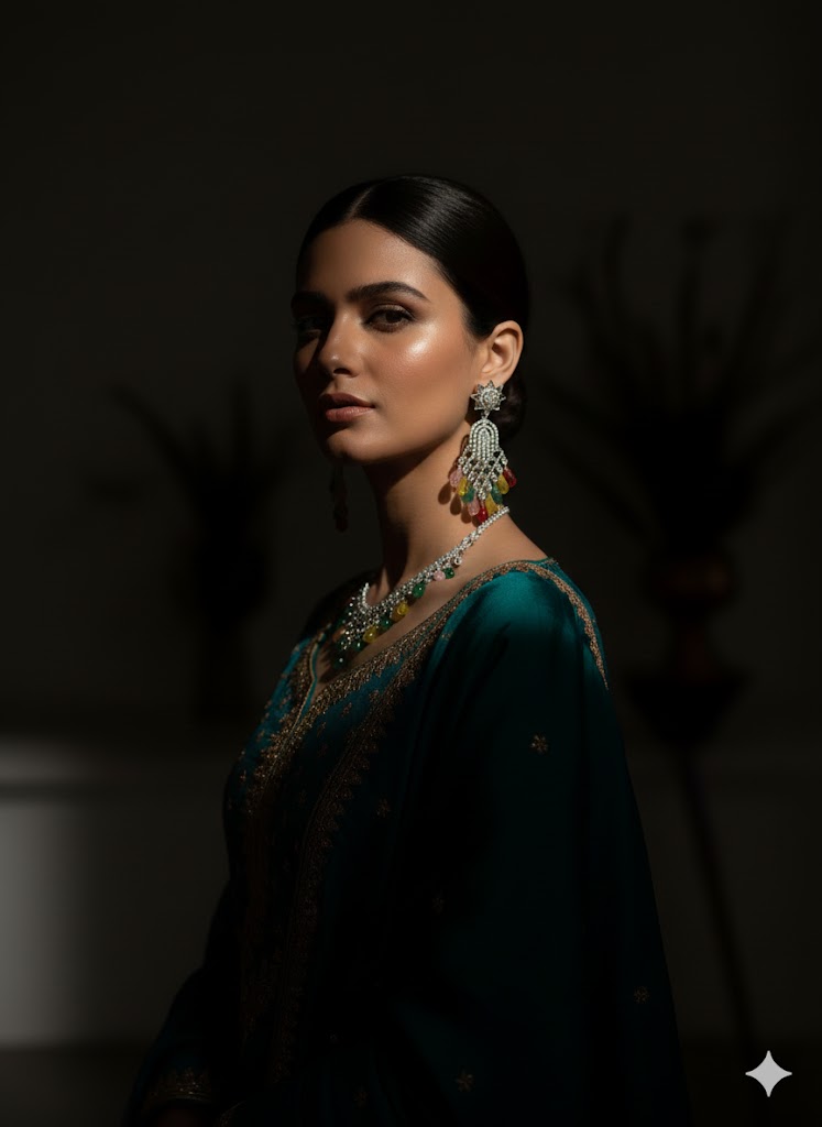 Celestial Prism Chandbali Earrings