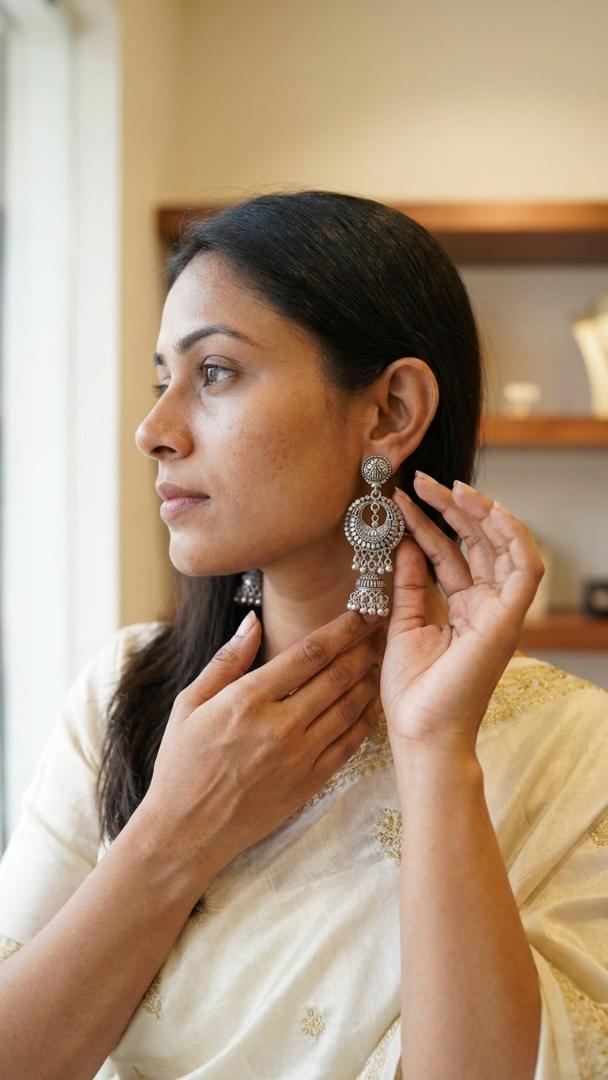 Ethnic Circular Jhumka Danglers