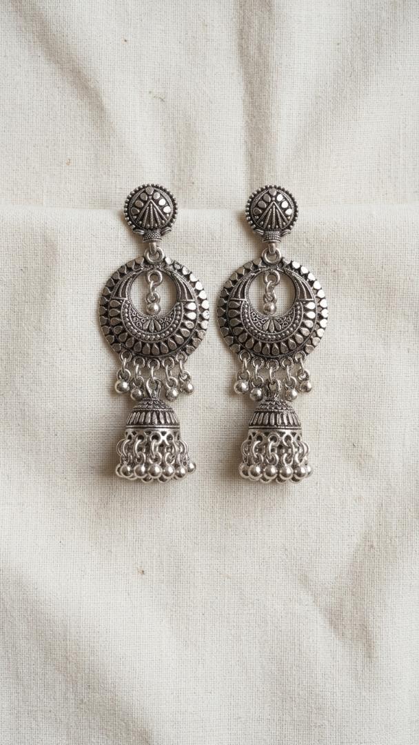 Ethnic Circular Jhumka Danglers