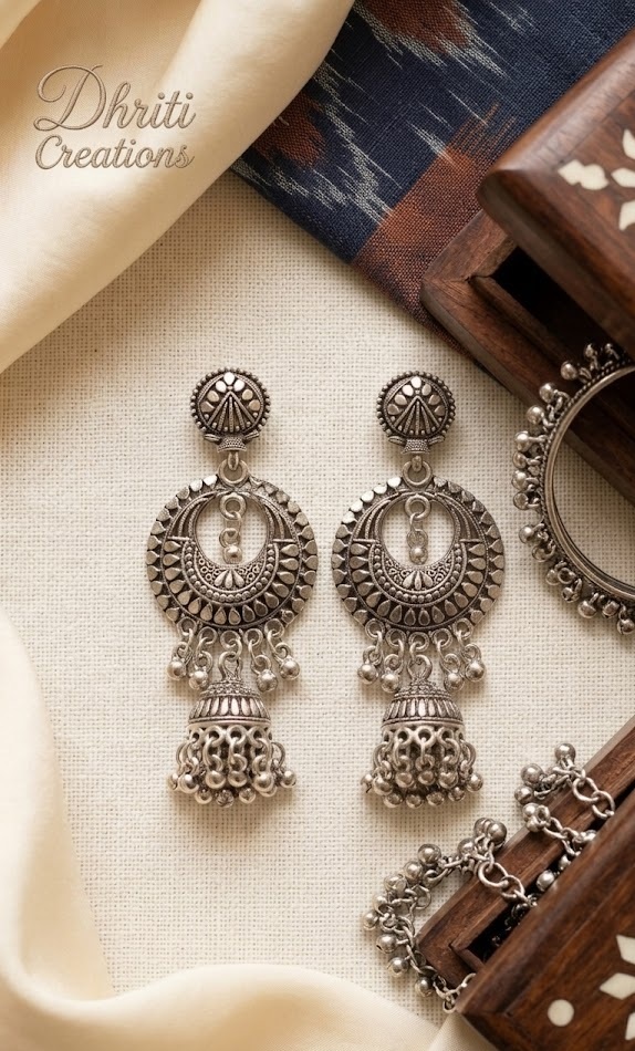 Ethnic Circular Jhumka Danglers