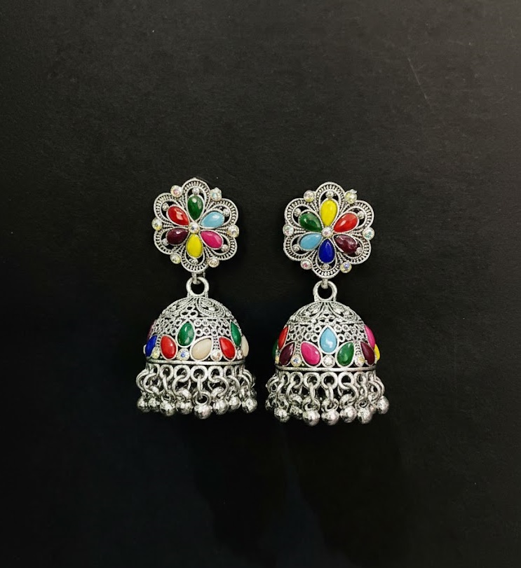 Navrang Bloom Jhumka Earrings