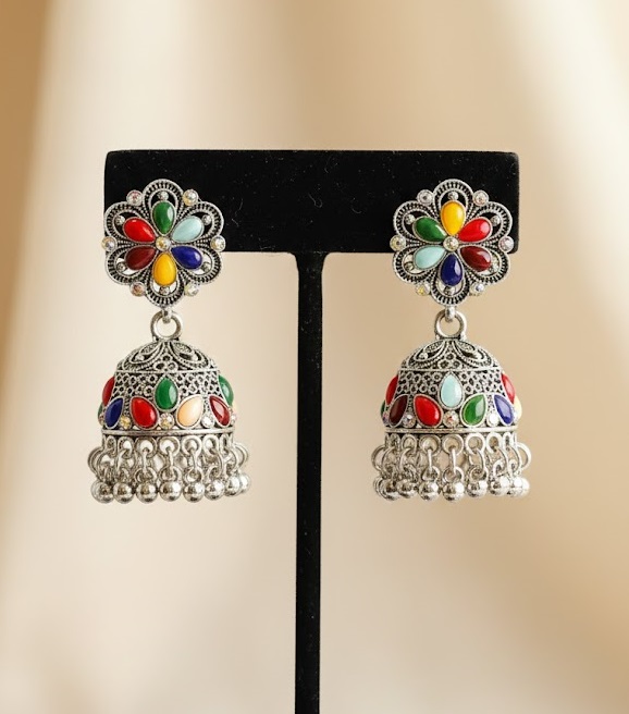 Navrang Bloom Jhumka Earrings