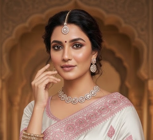 Pearl Drop EarringsEthereal Crystal Halo Necklace