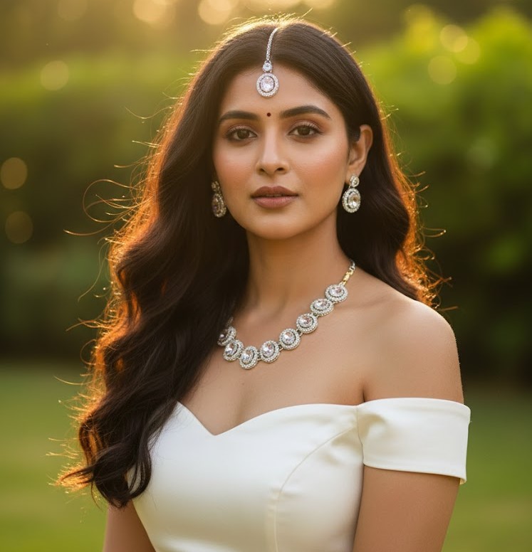 Pearl Drop EarringsEthereal Crystal Halo Necklace