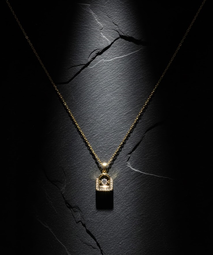 Radiant Heart Lock Charm