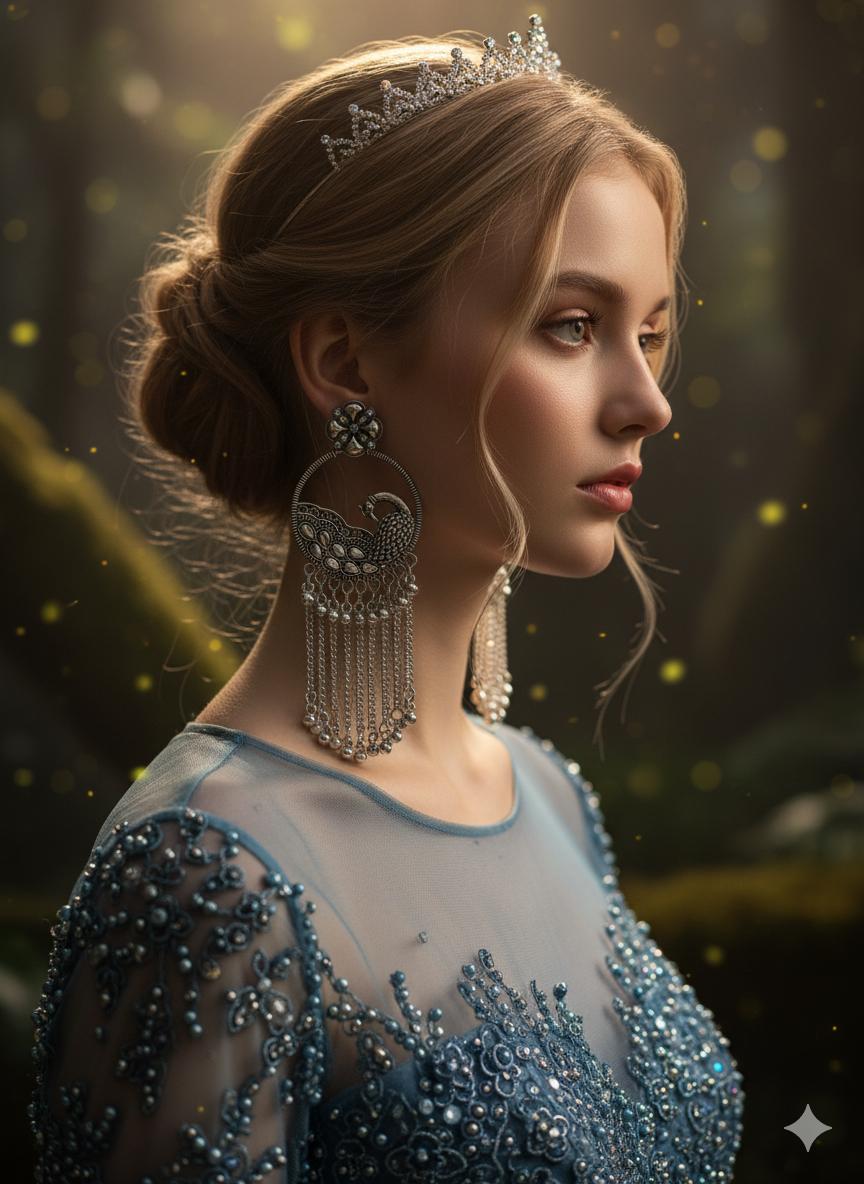 Royal Peacock Oxidized Silver Tasse