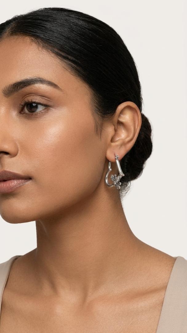 Silver Nectar Hoops