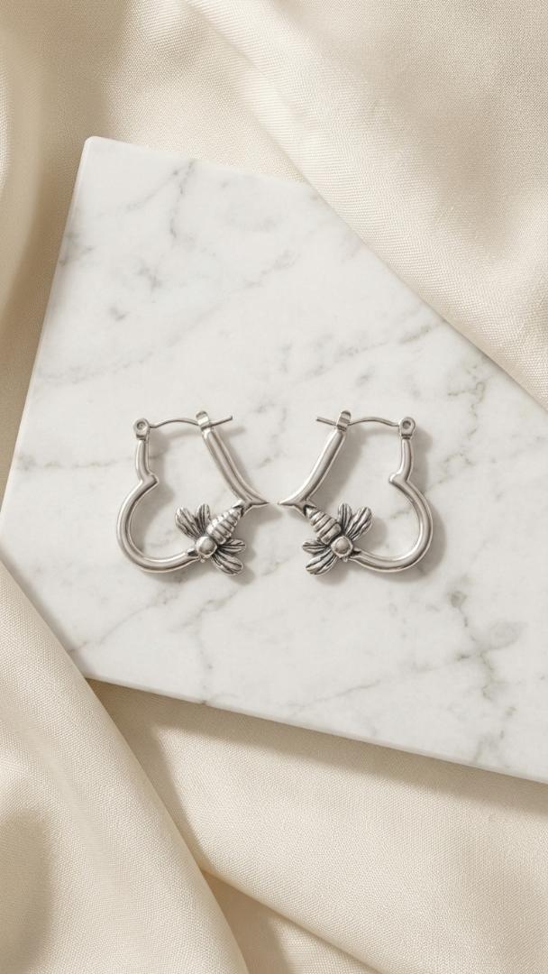 Silver Nectar Hoops