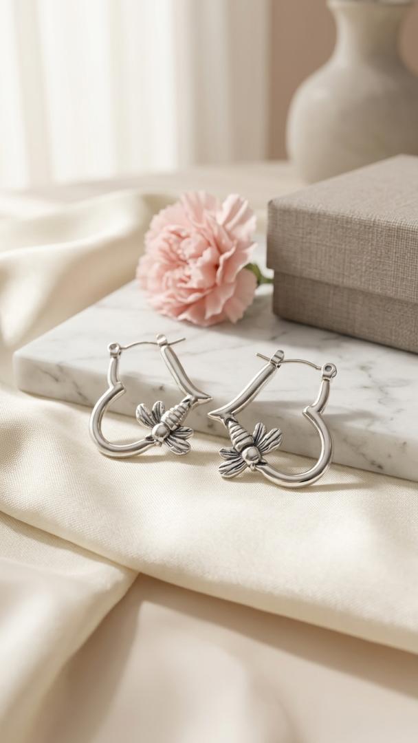 Silver Nectar Hoops
