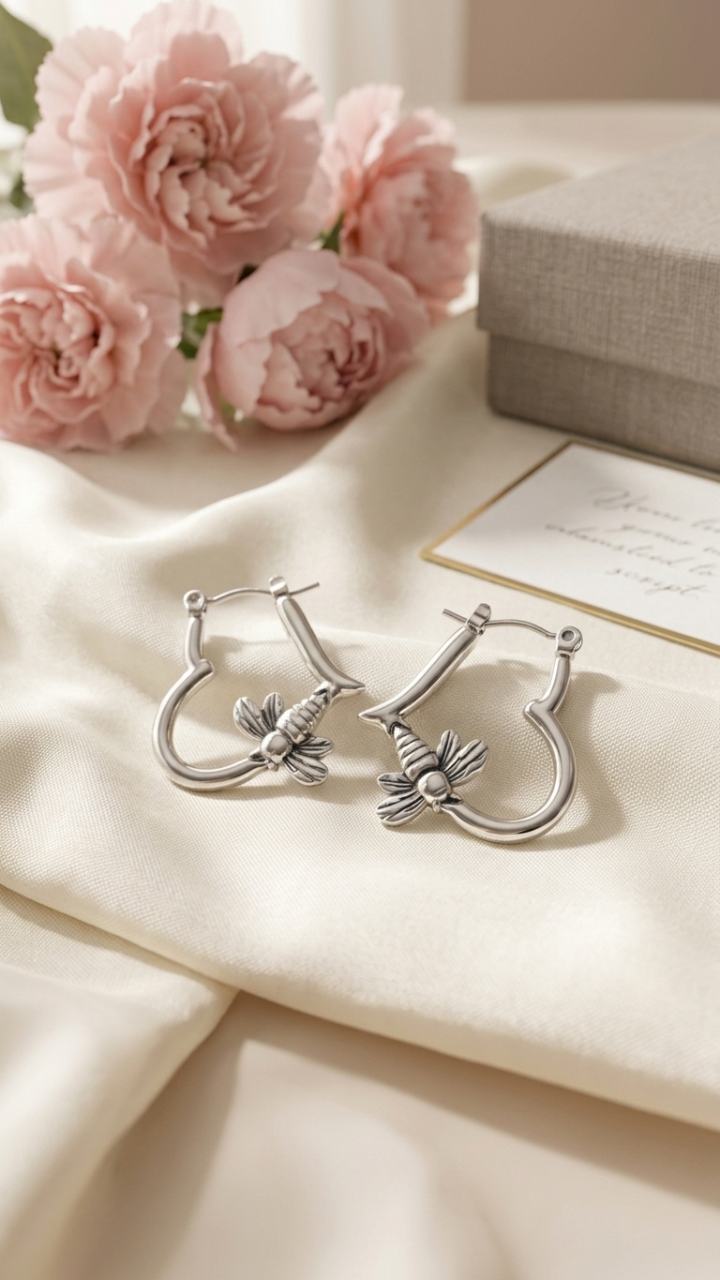Silver Nectar Hoops